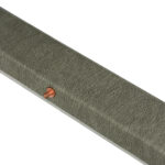 Grey leather watch organizer with acrylic window and beige velvet interior