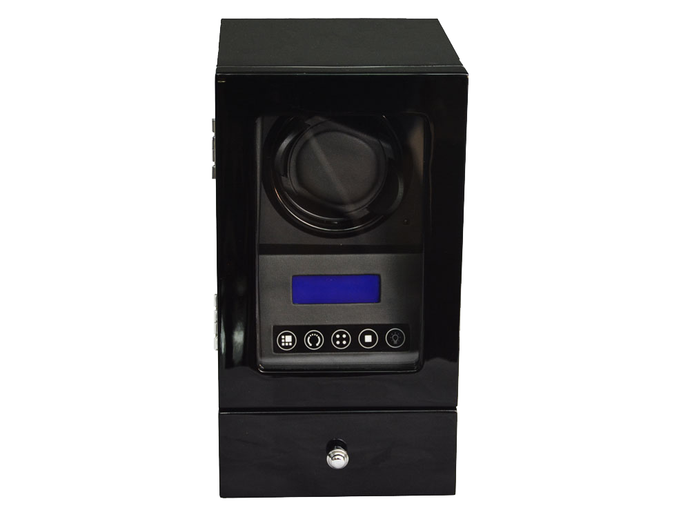 Premium 1 Watch Winder front with Black high glossy lacquer