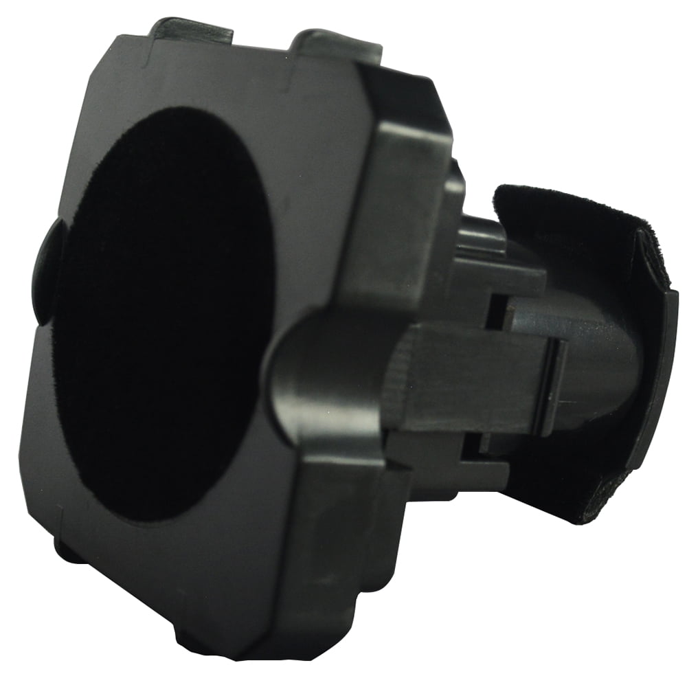 Removable black watch holder for double watch winder shown in close-up detail