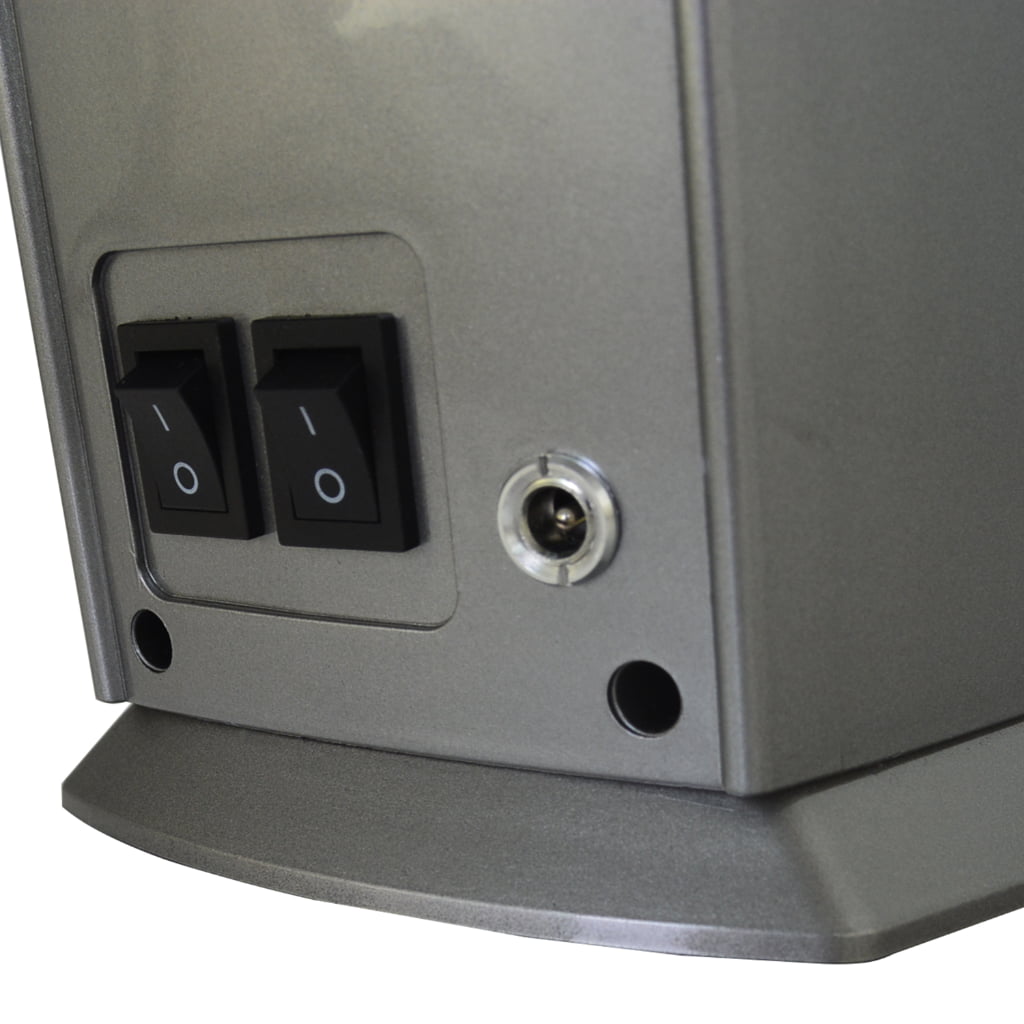 Double watch winder rear detail with two control switches and power input
