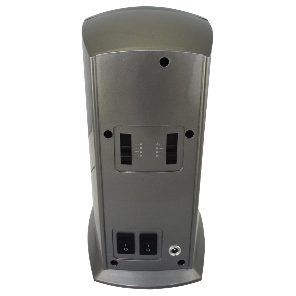 Grey double watch winder rear panel with control selectors, switches and power input
