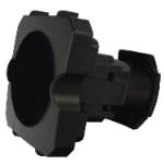 Black removable watch holder for double watch winder with cushioned contact surface