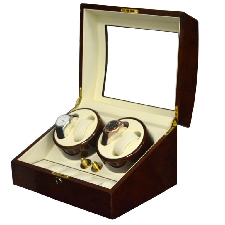 Luxury Watch Winder Case with Door Sensor for Automatic Watch Collections