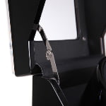Black watch winder with power switch and rotation control knob