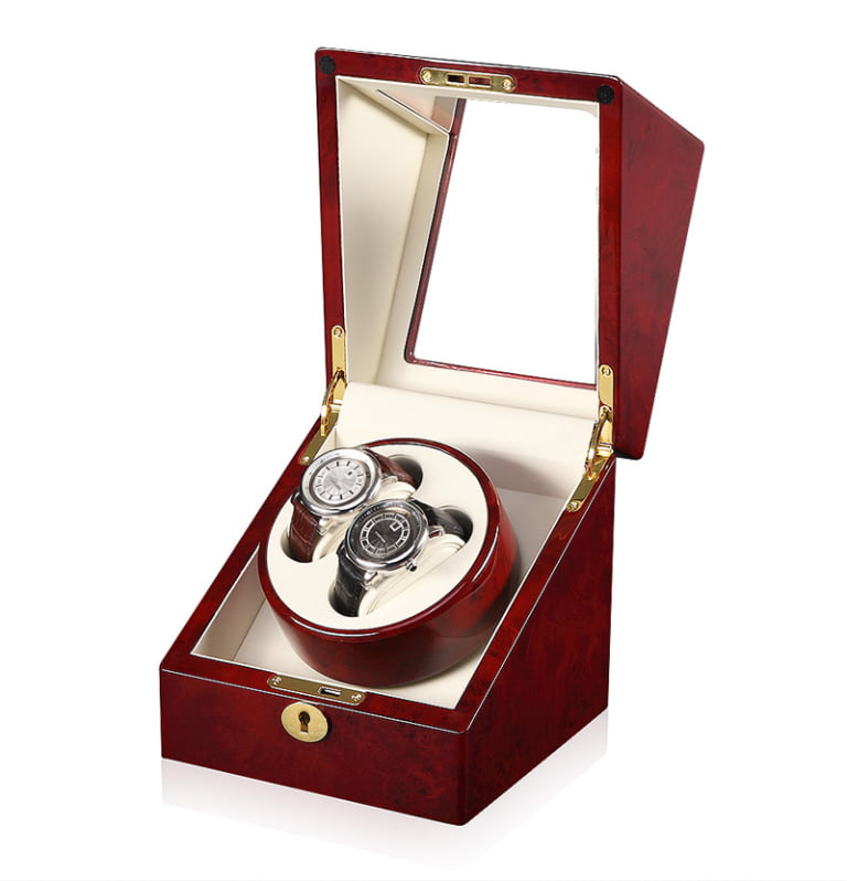 Best Watch Winder with Red High-Gloss Lacquer Finish