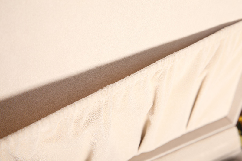 Jewelry box velvet interior detail with soft storage surface