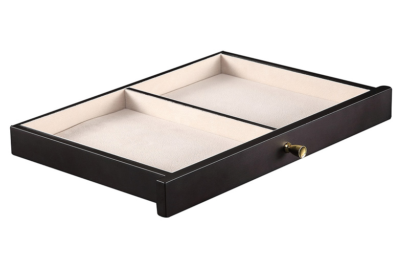 Jewelry box with pull-out drawer and organized interior space