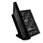 Luxury 8 slot watch display winder with black exterior and black interior design