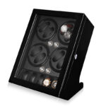 Luxury 8 slot watch display winder angle side with durable hardware
