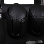 Watch winder case interior with black PU leather watch holders