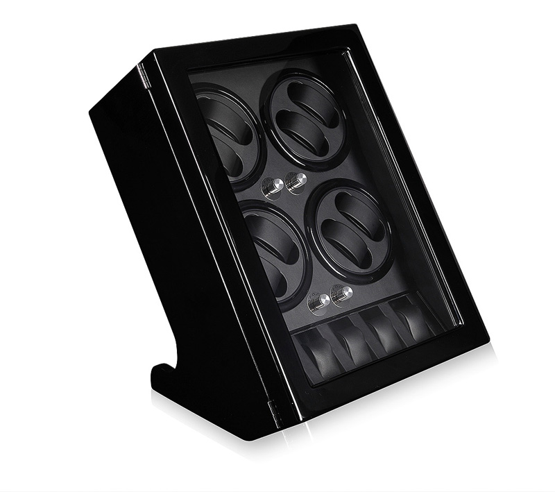 Luxury 8 slot watch display winder close view with japanese motor