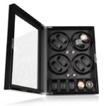 Luxury 8 slot watch display winder with 8 Winding Positions and 5 Storage Positions