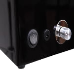 Black automatic watch winder back view with battery cover