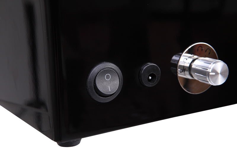 Black automatic watch winder back view with battery cover