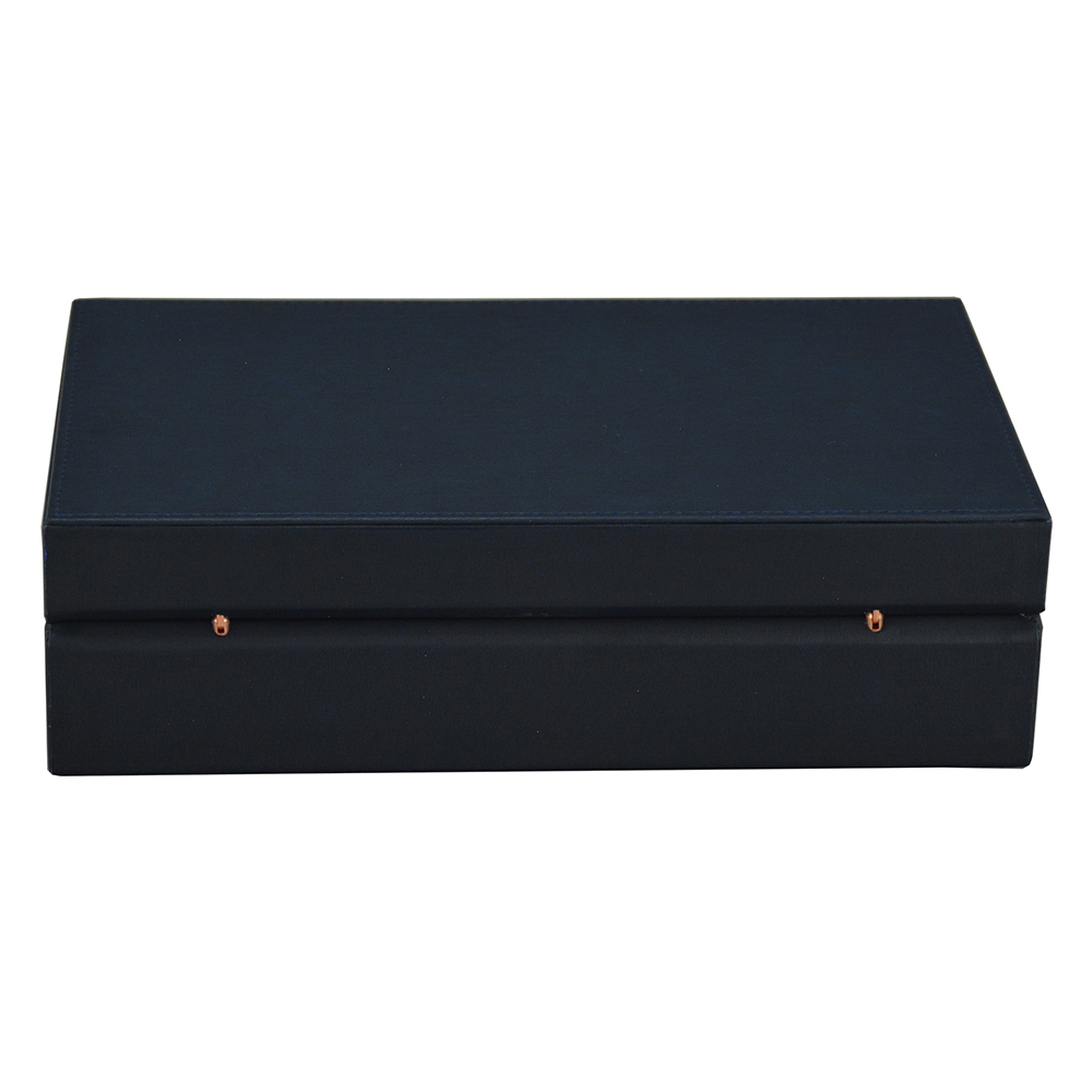 Deluxe PU leather watch box with velvet interior for watch storage