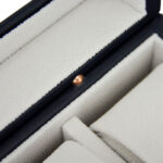 Hinged watch box with tempered glass window and 10 watch compartments