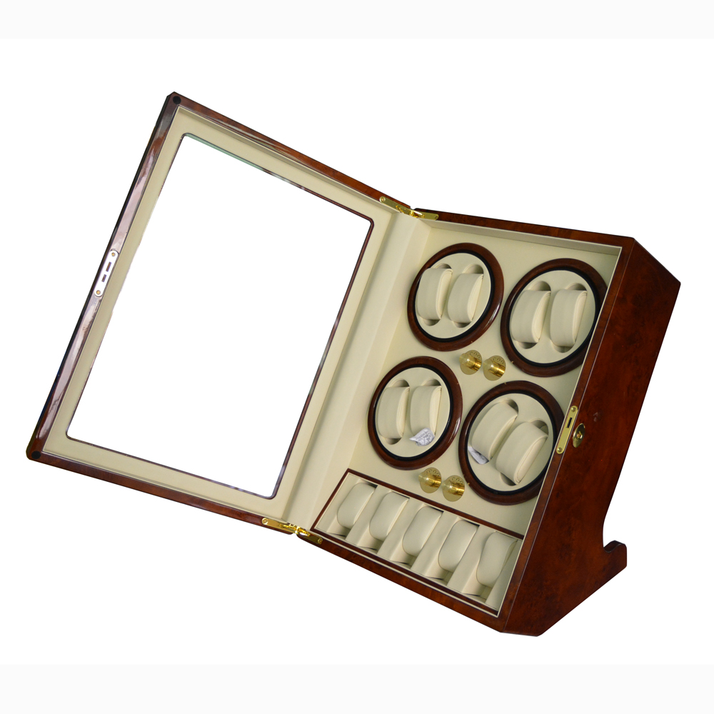High gloss OEM watch winder angle side with japanese movement