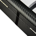 Luxury watch box with carbon fiber exterior and organized watch storage compartments