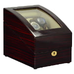 Custom watch winder box with ebony finish and premium display design