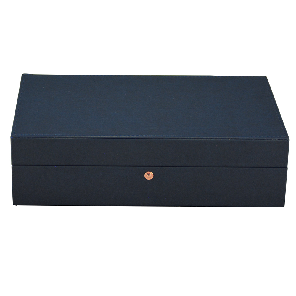 10 slot watch storage case displaying multiple watches on cushions