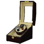 Custom watch winder with two winding positions and three storage compartments