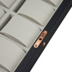 10 watch leather storage case with transparent display window and cushions