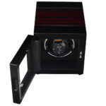 Portable Watch Winder open with Tempered Glass window display