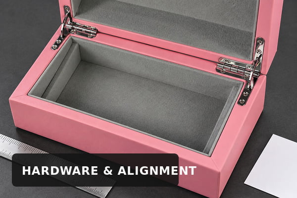 GC02-JB-02PG pink PU leather jewelry organizer hardware inspection