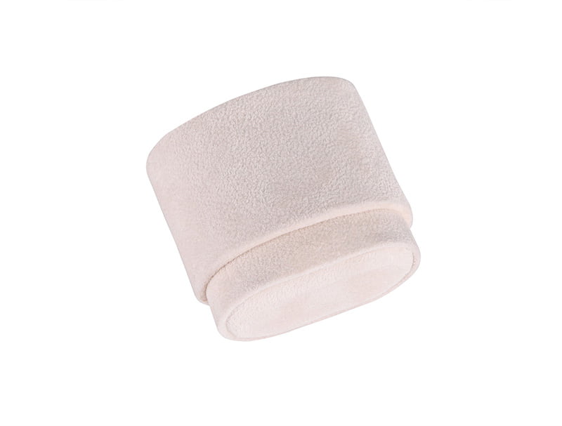 Watch box with beige velvet cushions for individual watch storage