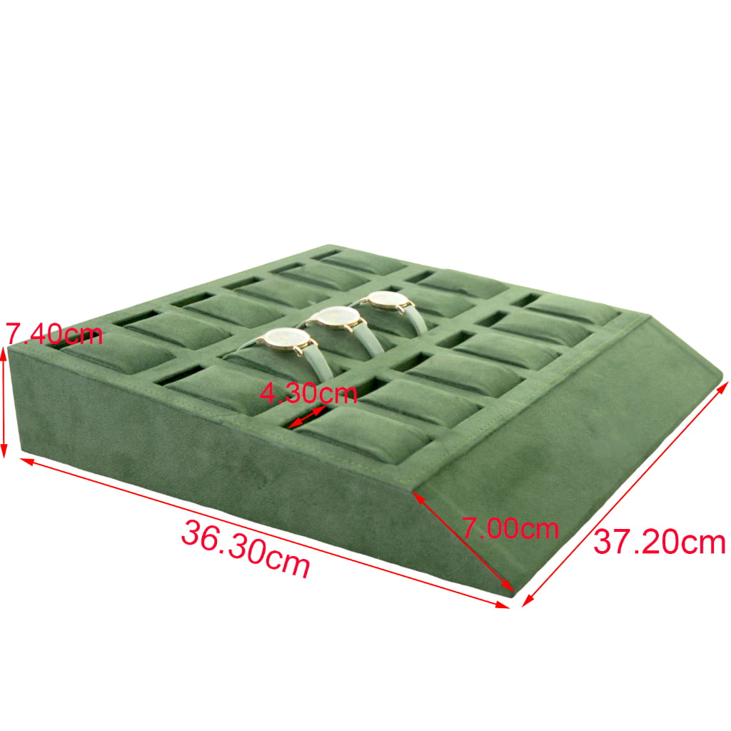 18 slot watch tray organizer dimensions and compartment layout