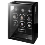 watch winder angle side with remote control and storage drawer