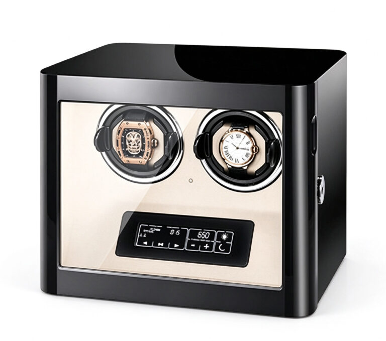 Luxury Watch Winder Case with LCD Display Screen and 12 O’clock Return