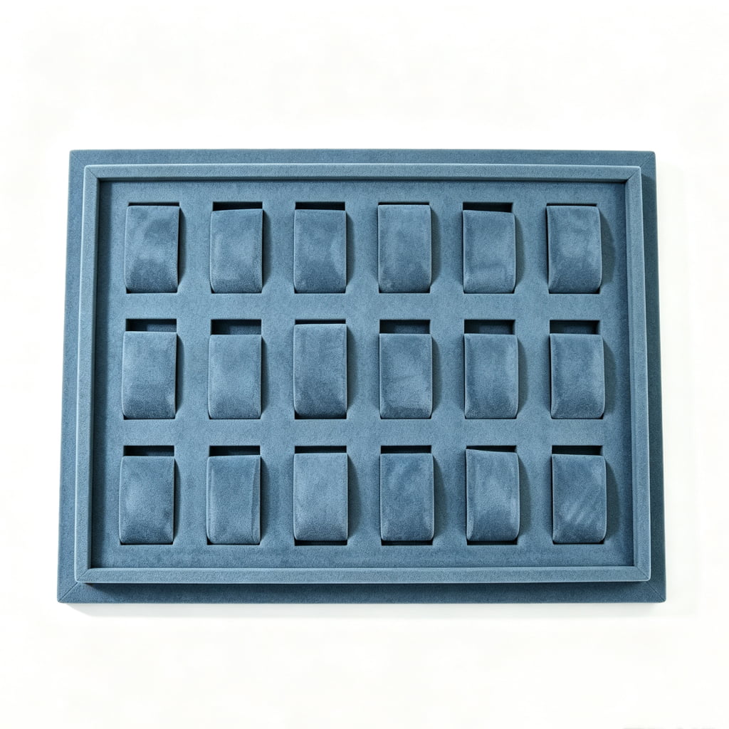 18 watch display tray in bule finish