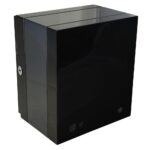 4 slots carbon fiber watch winder back side with PU leather