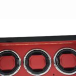 ODM watch winder LED Light detail with carbon fiber exterior