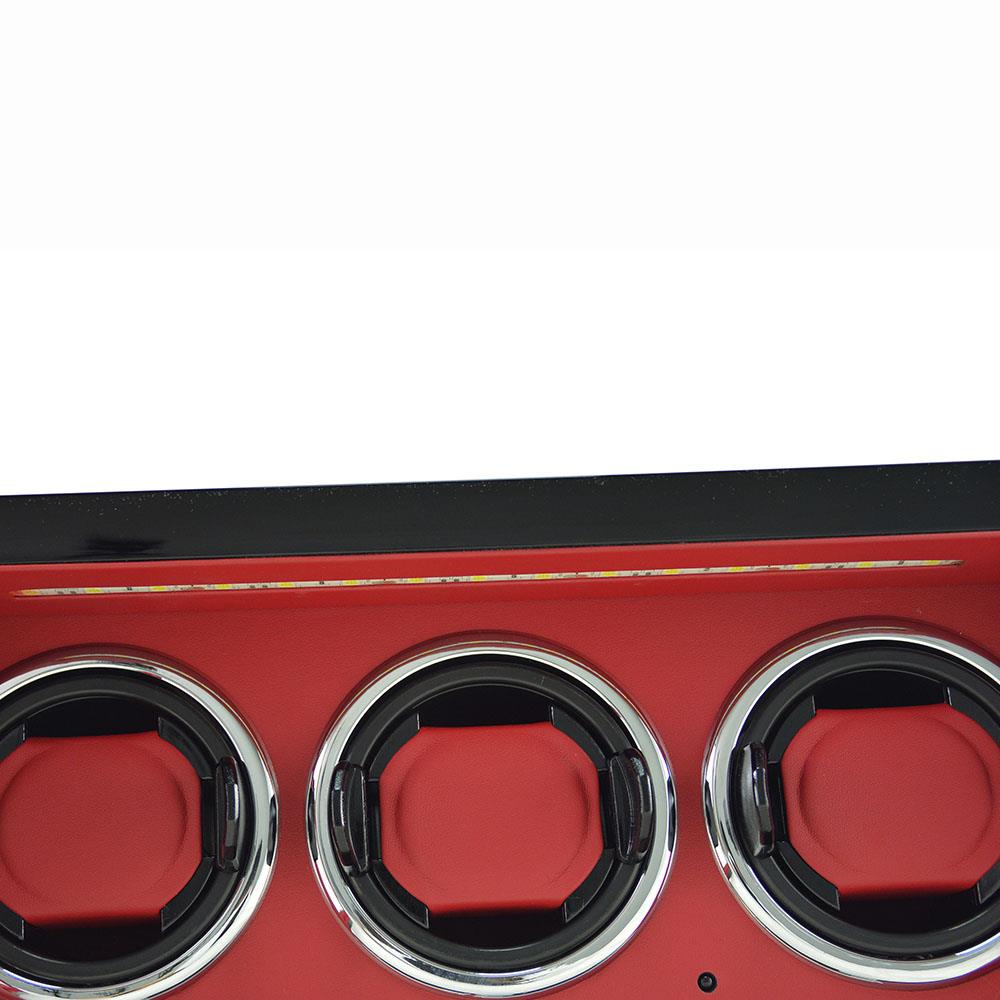 ODM watch winder LED Light detail with carbon fiber exterior