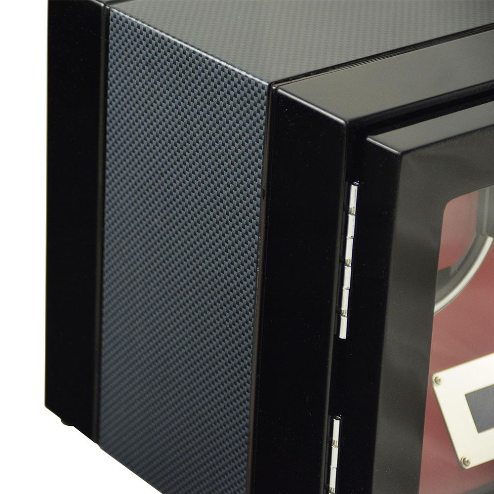 ODM watch winder exterior detail with carbon fiber