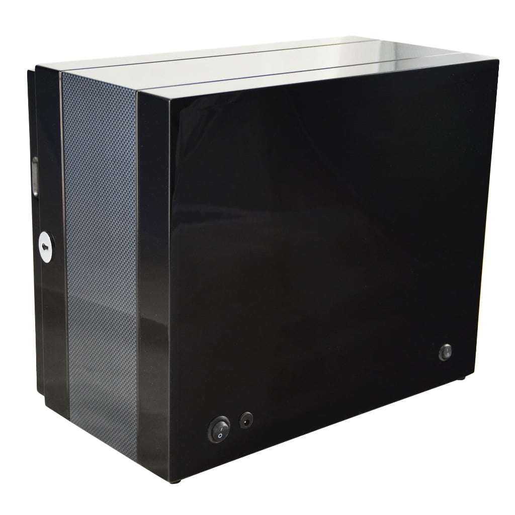 Carbon fiber 6 watch winder back side with power socket
