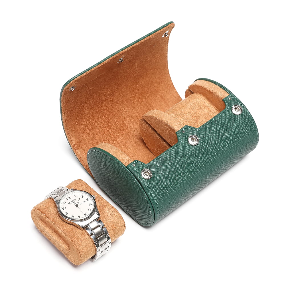 Private Label Two Watch Travel Case with velvet interior