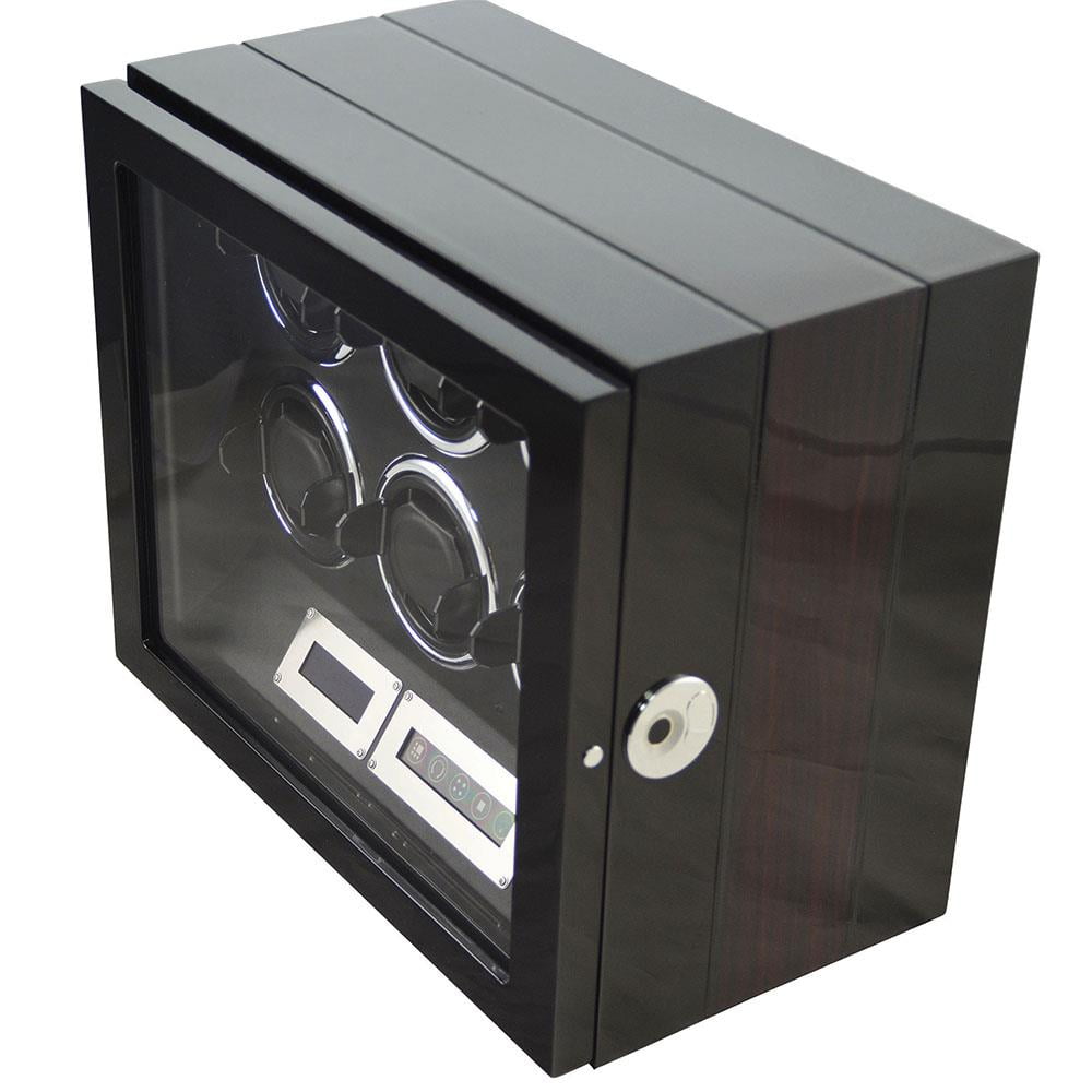 6 Slot Luxury Watch Winder with 12 O'clock Return