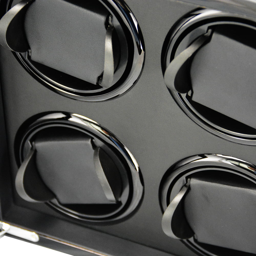 Quad Watch Winder Box with LED Light and adjustable watch pillow