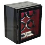 4 slots carbon fiber watch winder angle side with high glossy lacquer