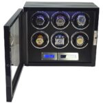 6 Slot Luxury Watch Winder with Pu leather interior