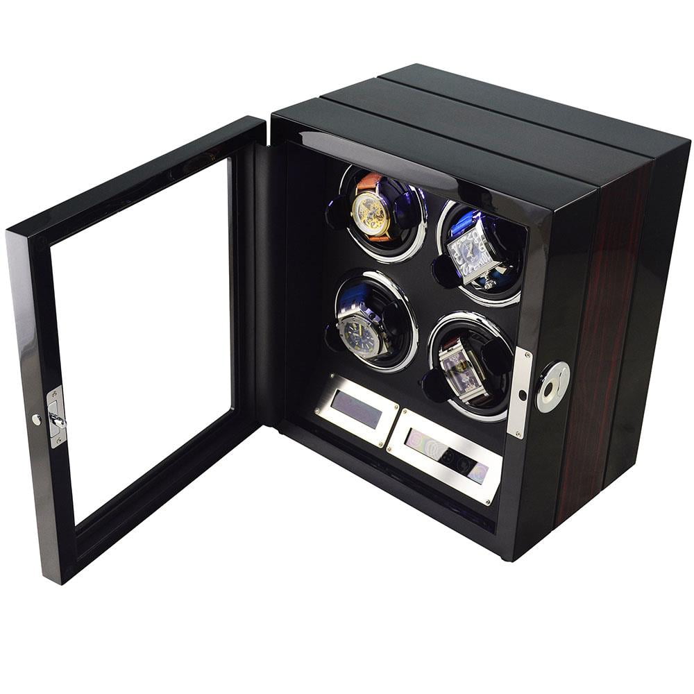 fingerprint lock watch winder open with touch screen