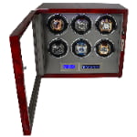 6 watch winder storage case with door sensor