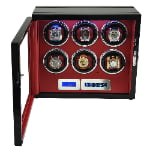 Carbon fiber 6 watch winder open with high glossy lacquer