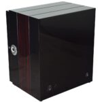 fingerprint lock watch winder back side with high glossy lacquer