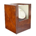 Two Watch Winder Box with Japanese Mabuchi Motor angle side