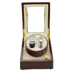 Two Watch Winder Box with Japanese Mabuchi Motor open