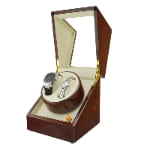 Two Watch Winder Box with Japanese Mabuchi Motor and pu leather interior